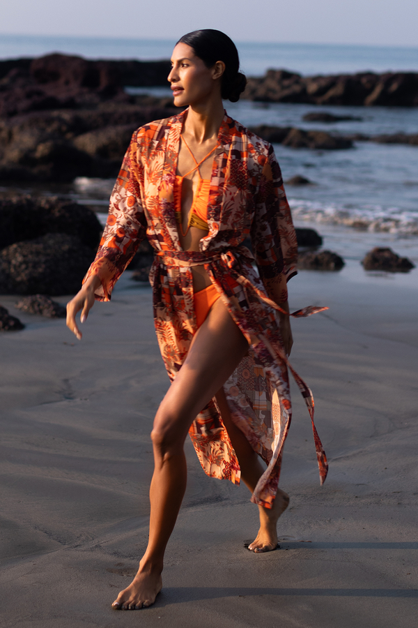 Carla at golden hour robe