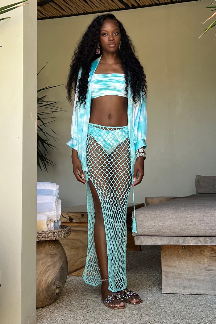 Net skirt shop and top models