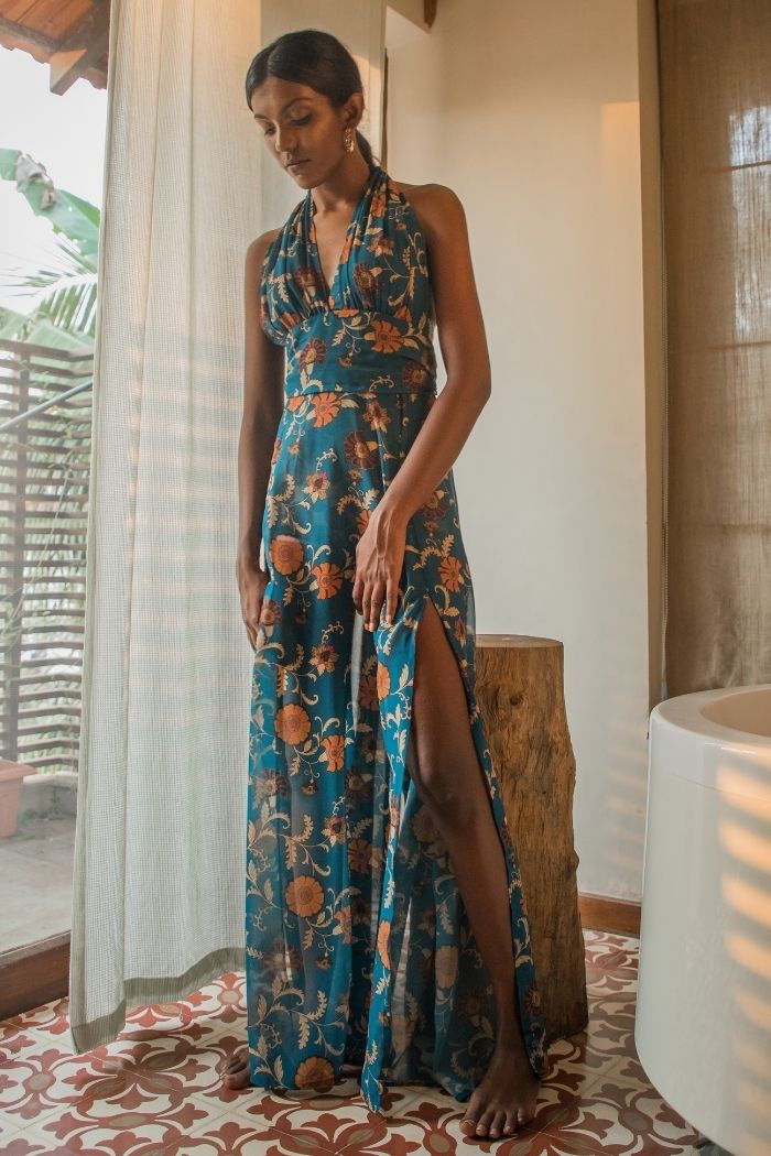 Amyra Dastur In full bloom halter dress
