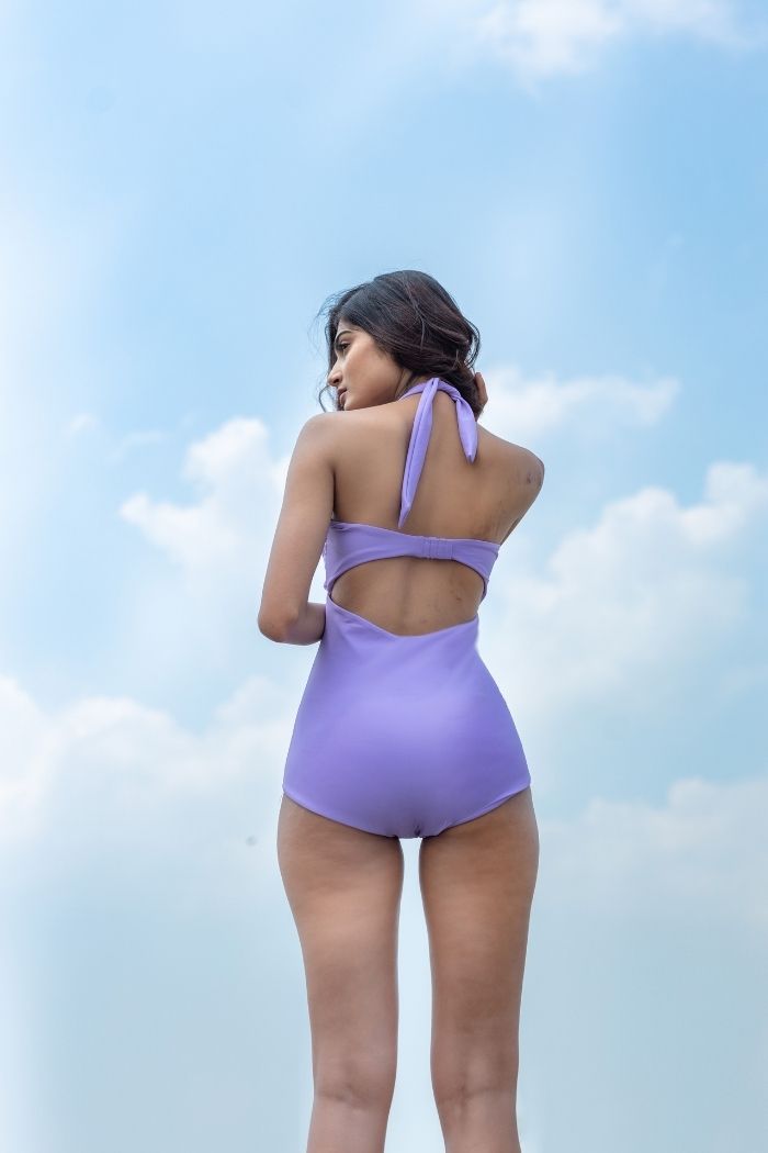 Jet-Set-Flirter Swimsuit- Lavender