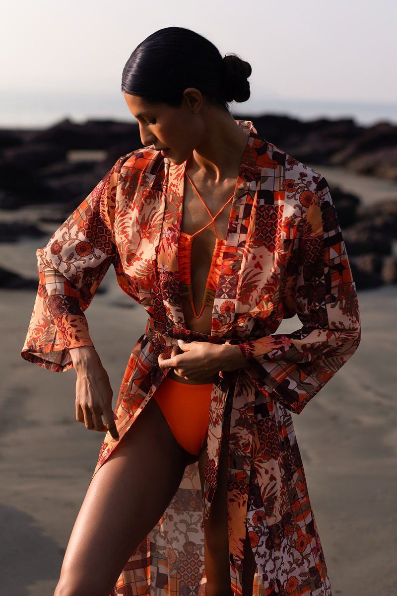 Carla at golden hour robe