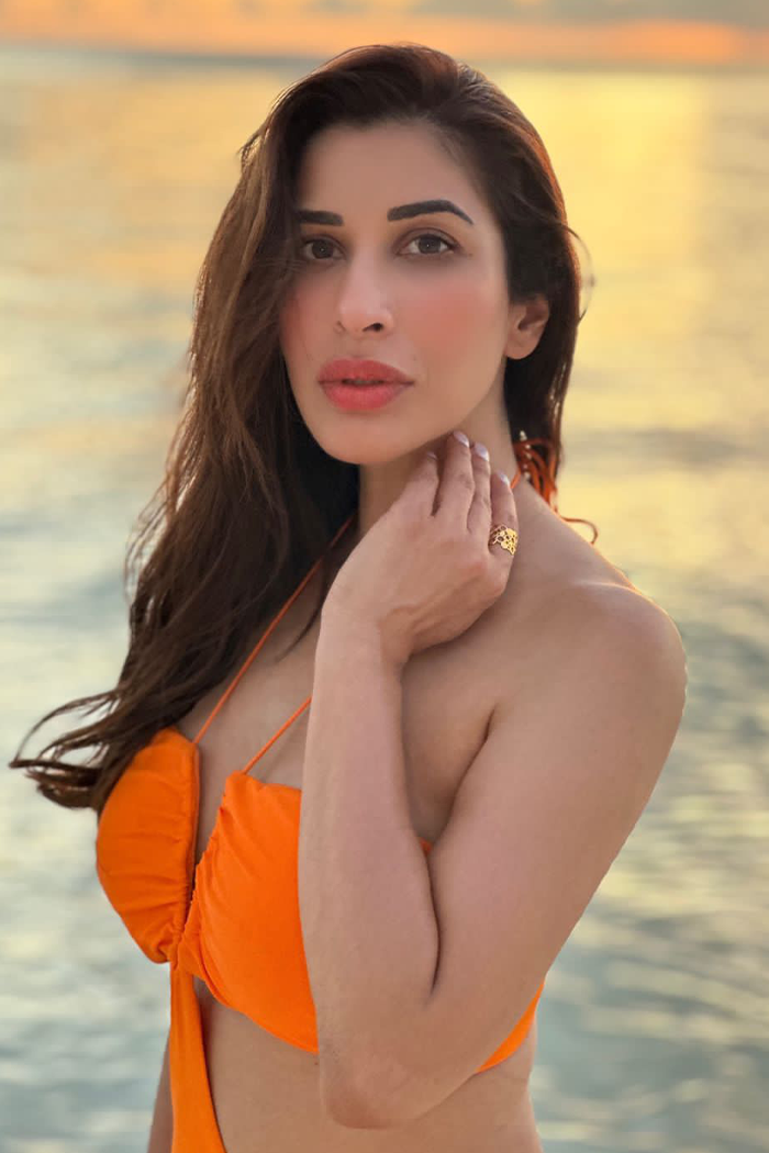 Sophie Choudry in our Amber Sunset Dress