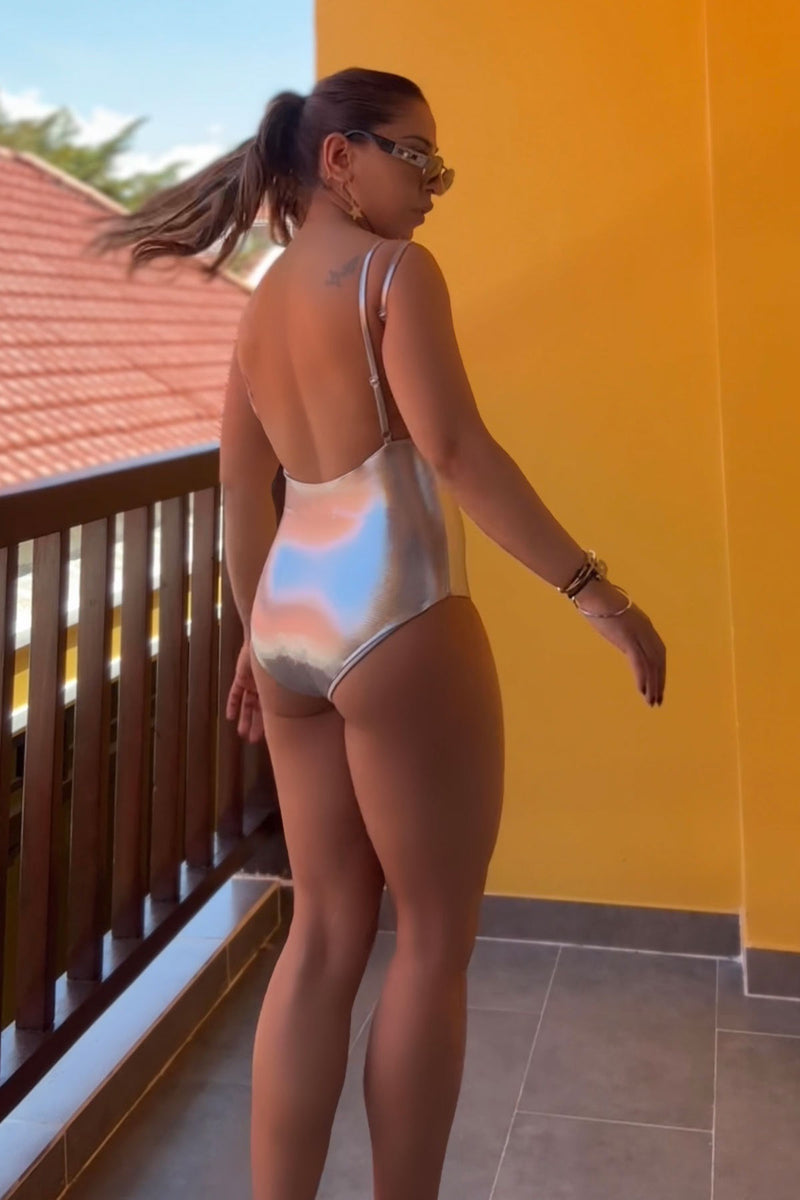 Glow wave swimsuit