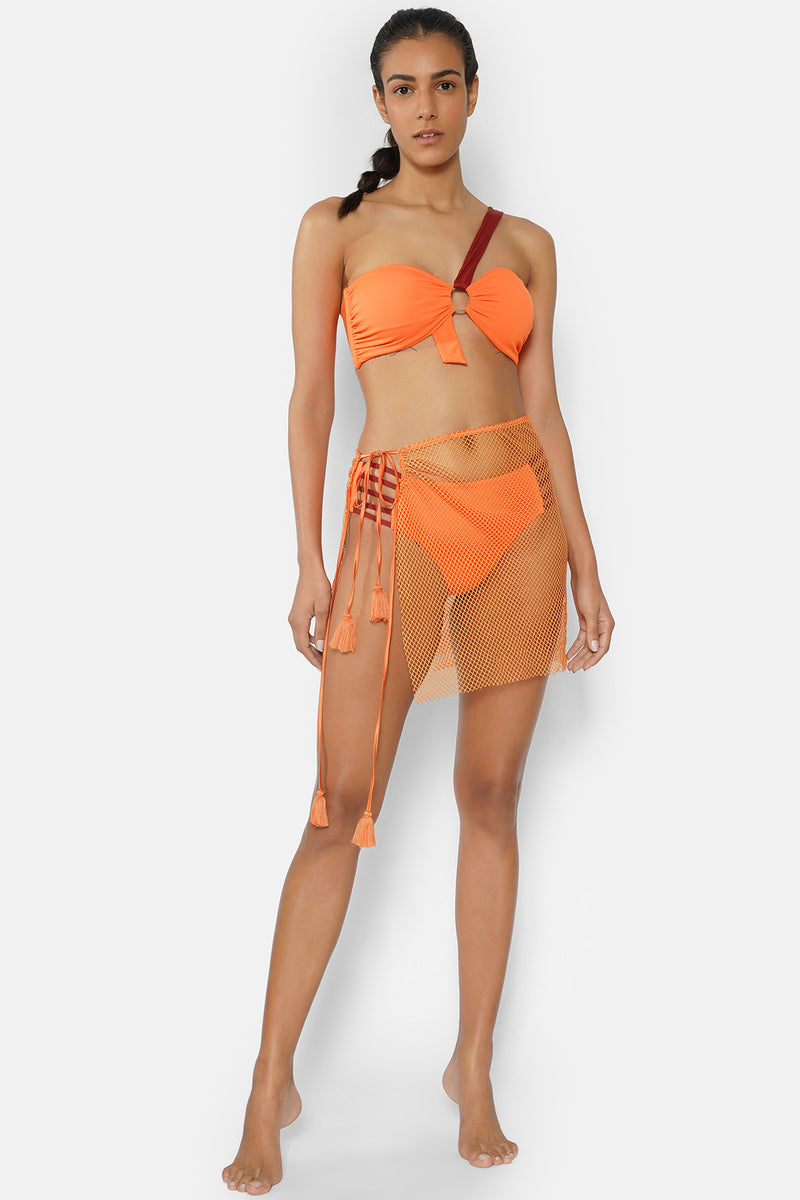 Bare minimum mesh skirt orange