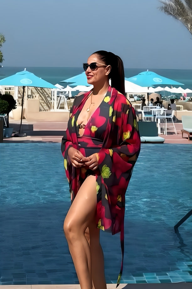 Bipasha Basu in Doodle rose swimsuit