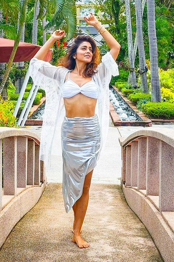 Shriya saran In On Cloud Bikini Set