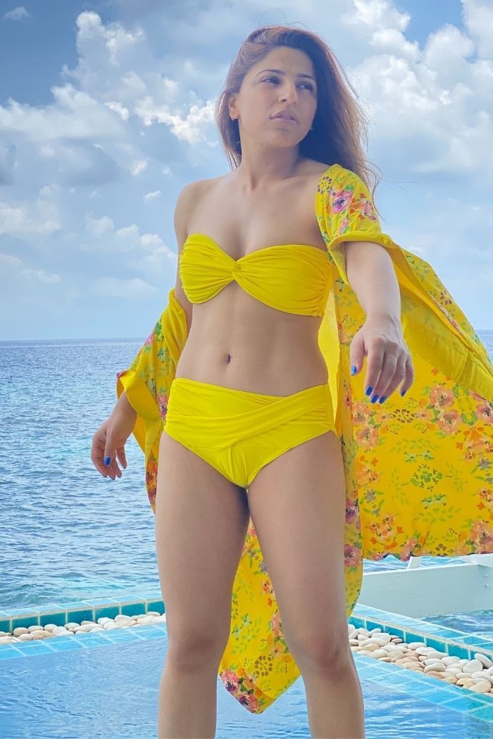 Tara Sharma Saluja in our The sunny side bikini set