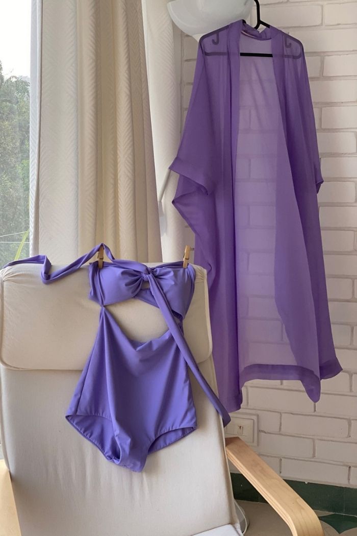 Adah Sharma in our Jet-Set-Flirter Swimsuit- Lavender