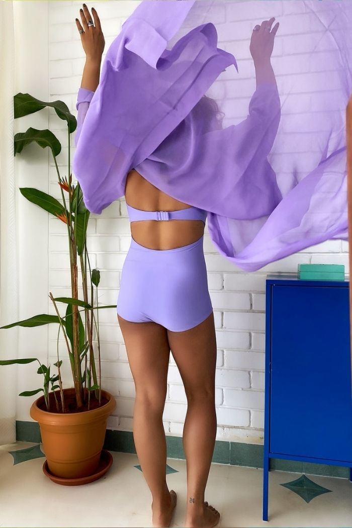 Sobhita Dhulipala in our Jet-Set-Flirter Swimsuit- Lavender