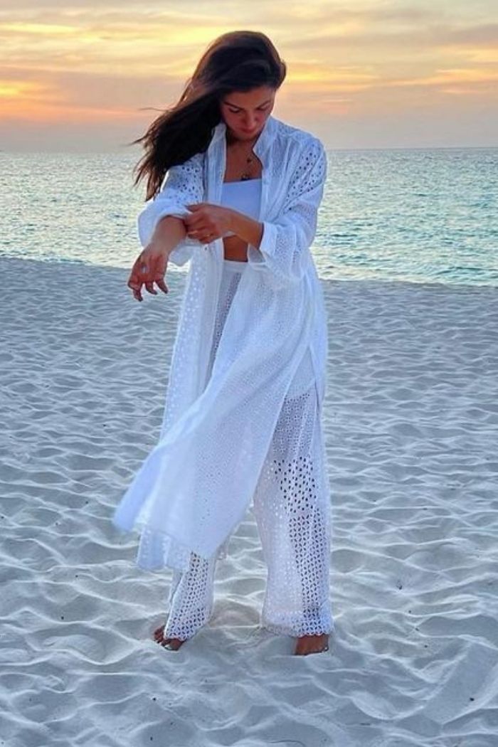 Sanam Ratansi in our The Island White  Cover up