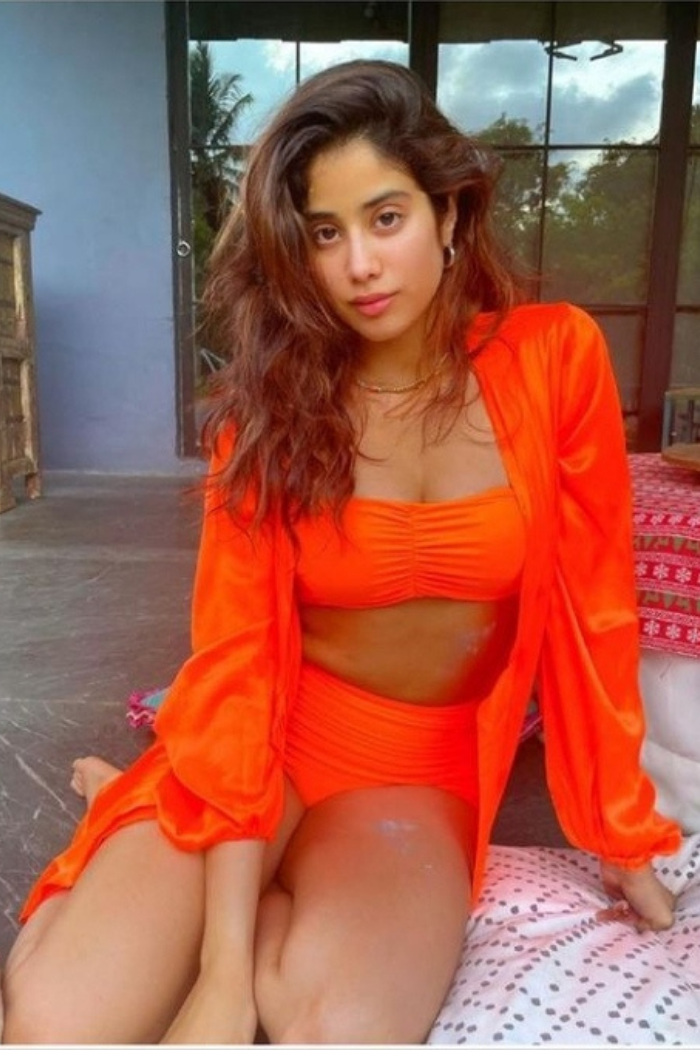 Janhvi Kapoor in our Orange  is the new black cover up