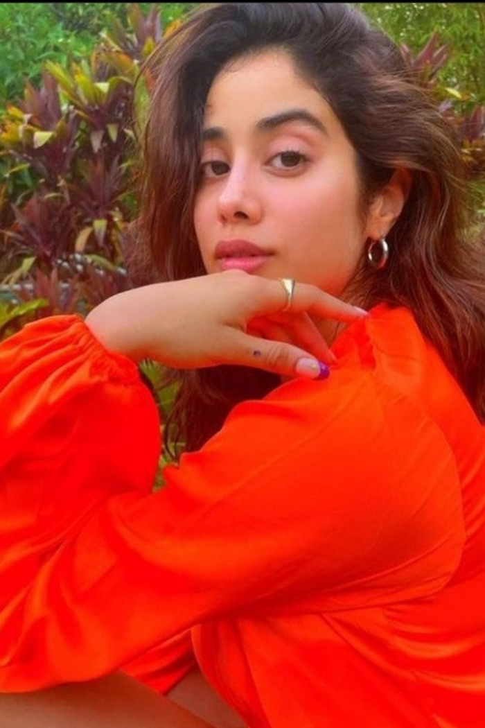 Janhvi Kapoor in our Orange  is the new black cover up