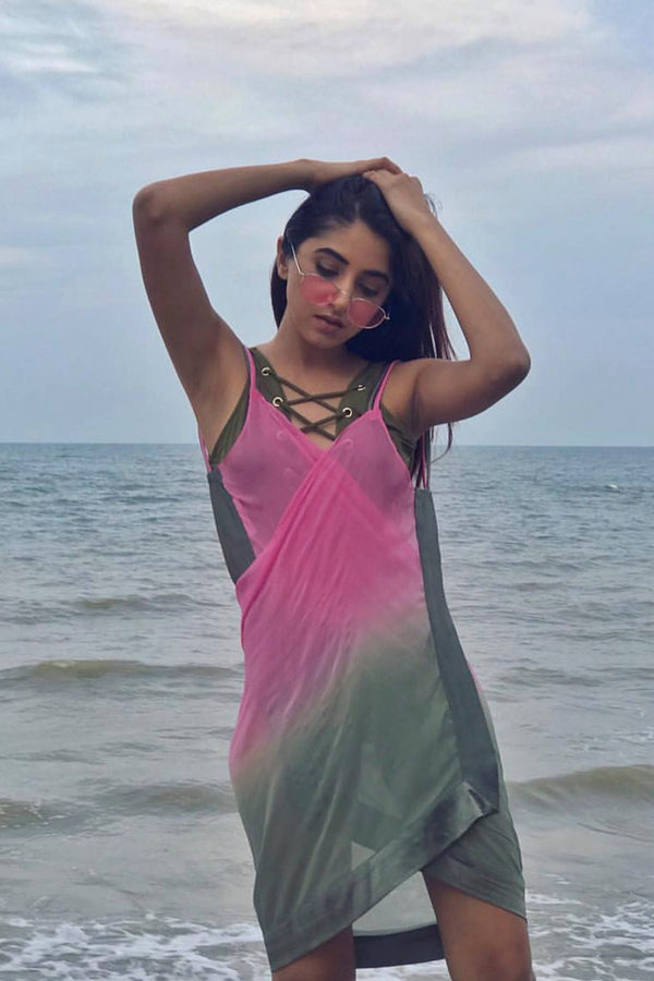 Aashna Shroff  In Our Pink Wink Cross Body Sarong