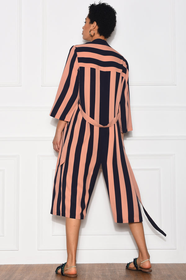 Take Me Over Striped Duster And Coat