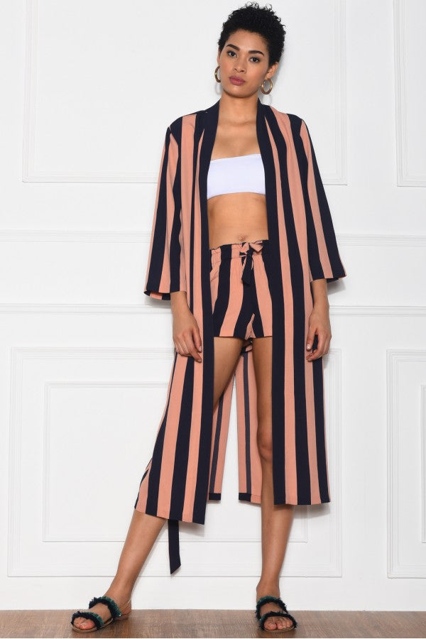 Take Me Over Geometric Duster and Shorts